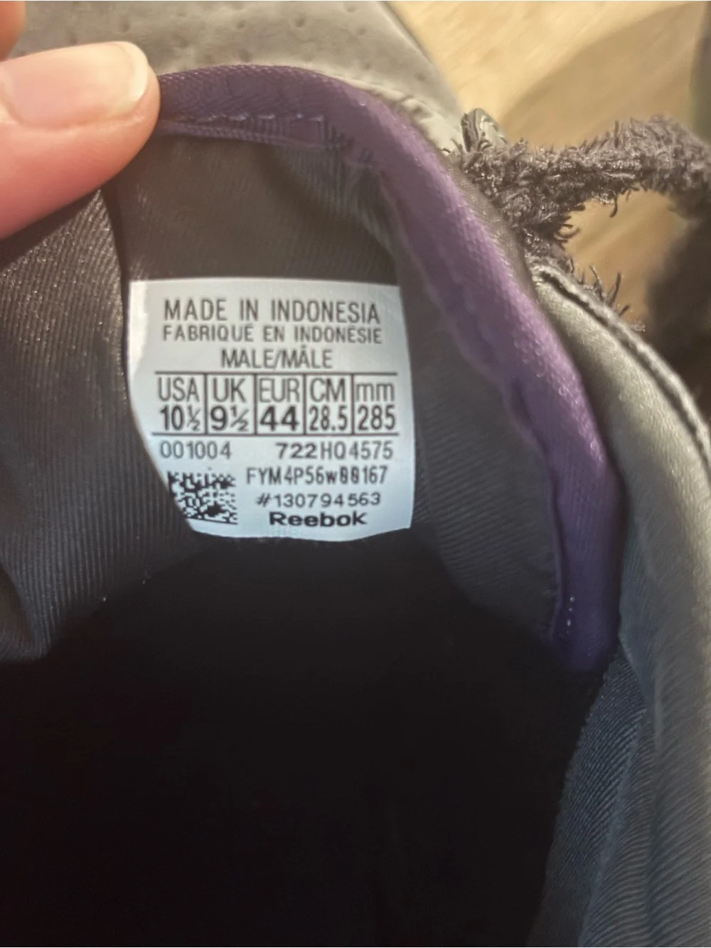 Reebok used see